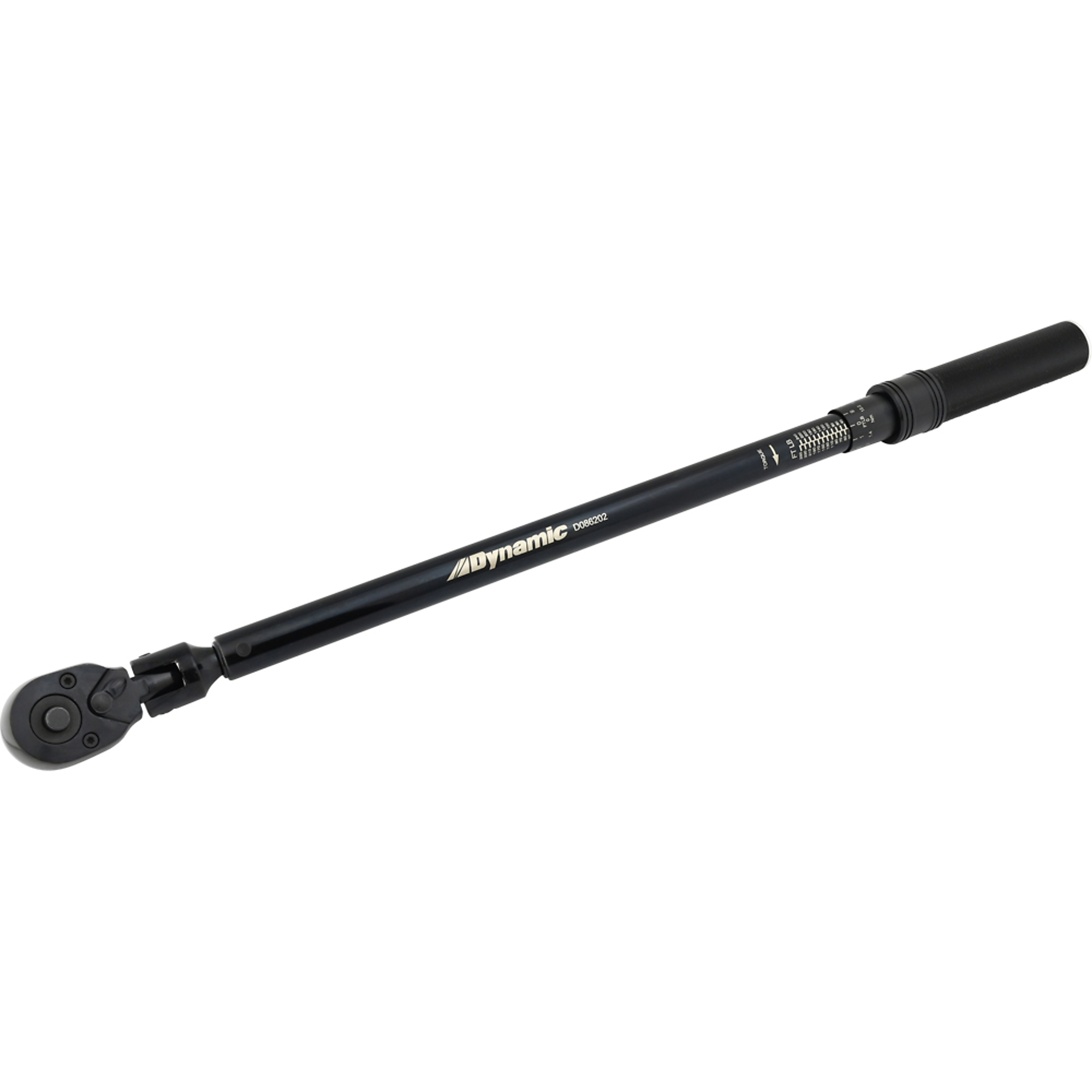 Dynamic Tools 1/2" Drive Flex Head Torque Wrench, 30-250 Ft/lbs., 32 Teeth